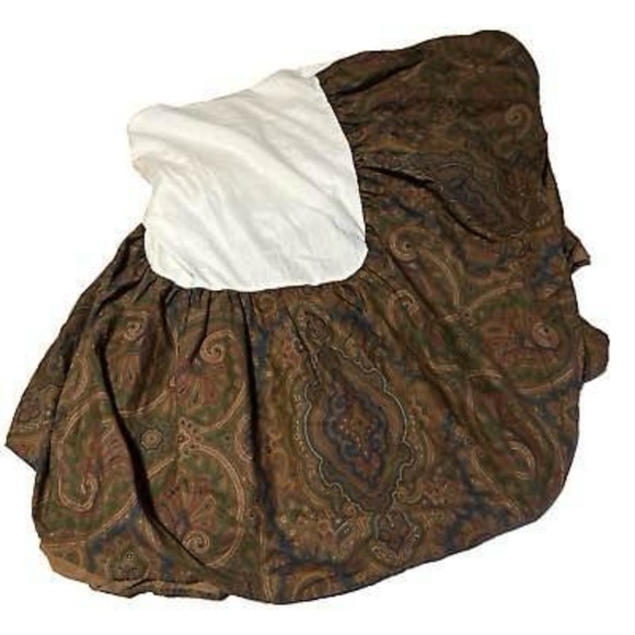 Ralph Lauren Brianna Paisley Bed Skirt Dust Ruffle Twin (2 available) - Picture 2 of 2